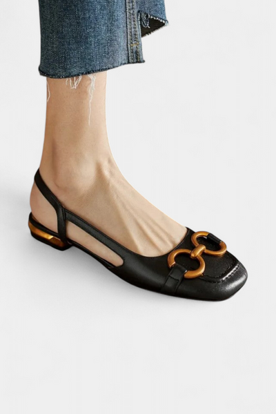 Alma Mocasines Slingback con Punta Cuadrada.
