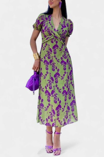 Elara Vestido de Elegancia Floral Anudada.