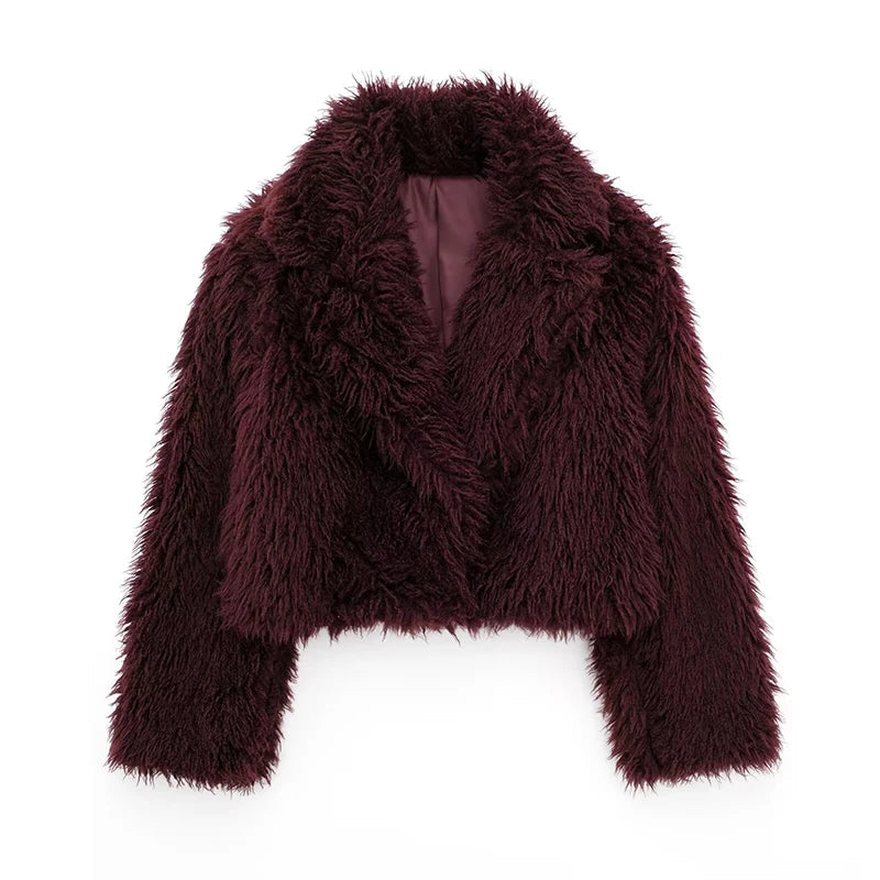 ELVORU - Fur Effect Puffer Coat.