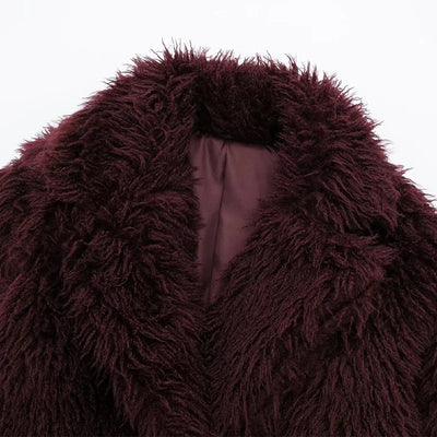 ELVORU - Fur Effect Puffer Coat.