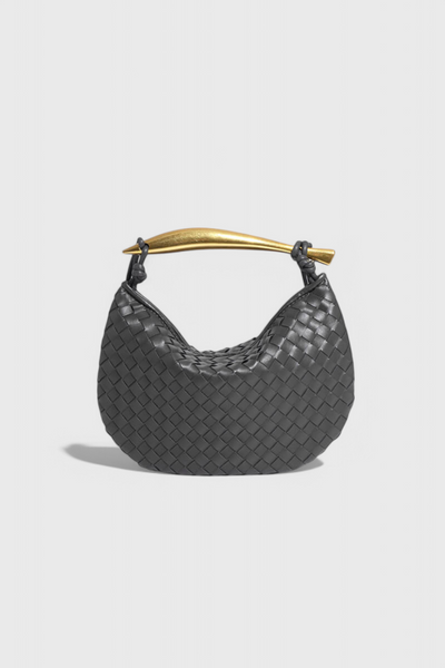 Gerda Bolso Woven con Asa Dorada.