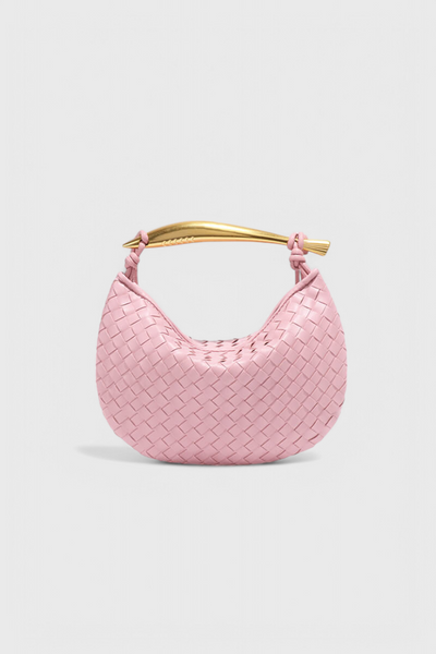 Gerda Bolso Woven con Asa Dorada.