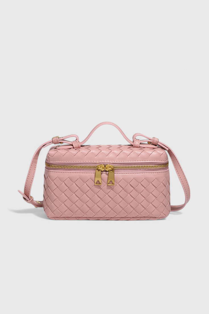 Milla Bolso Mini Woven con Accesorios Dorados.