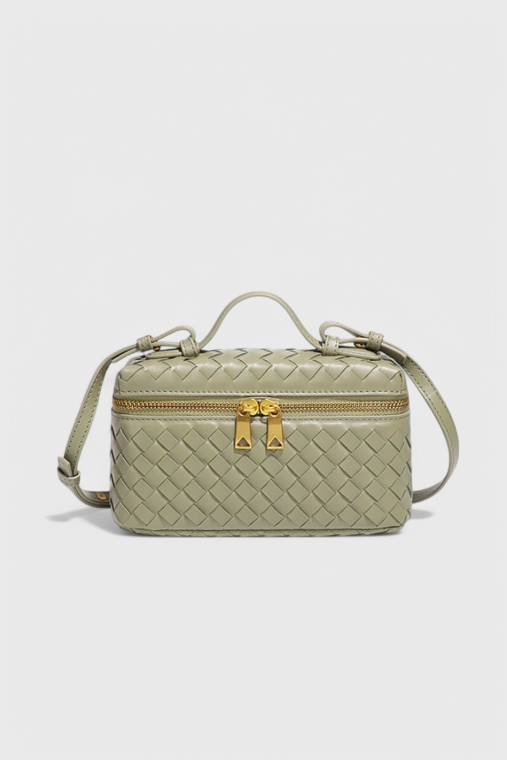 Milla Bolso Mini Woven con Accesorios Dorados.