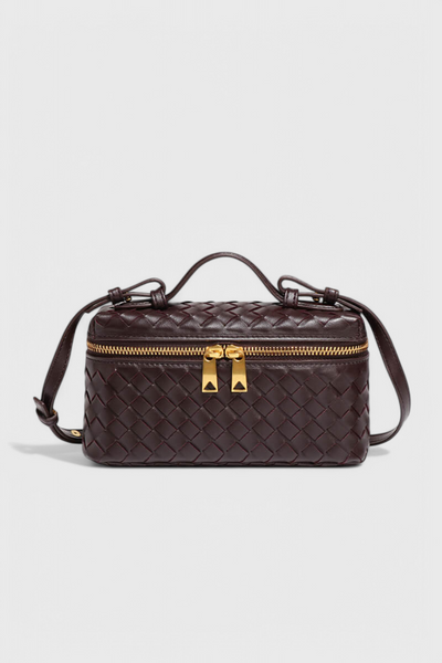Milla Bolso Mini Woven con Accesorios Dorados.