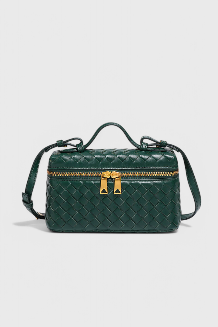 Milla Bolso Mini Woven con Accesorios Dorados.