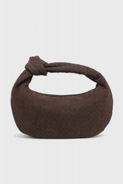 Lila Bolso Mediano Woven con Detalle de Nudo.