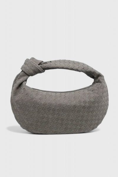 Lila Bolso Mediano Woven con Detalle de Nudo.