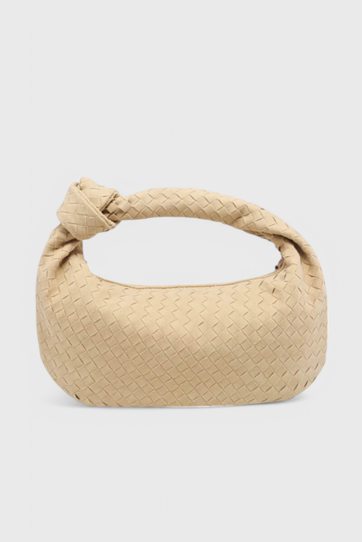 Lila Bolso Mediano Woven con Detalle de Nudo.