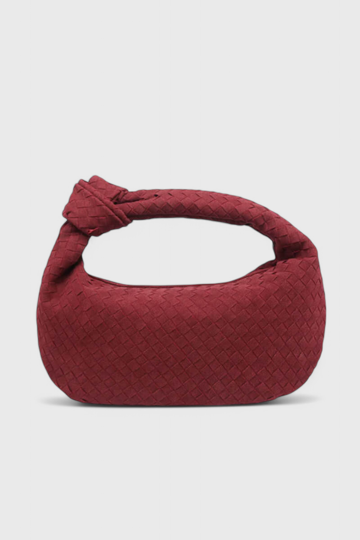 Lila Bolso Mediano Woven con Detalle de Nudo.