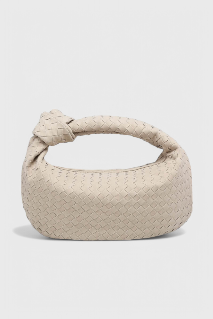 Lila Bolso Mediano Woven con Detalle de Nudo.