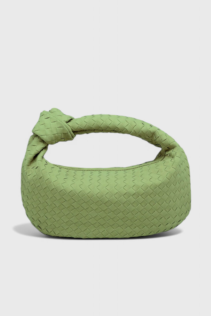 Lila Bolso Mediano Woven con Detalle de Nudo.