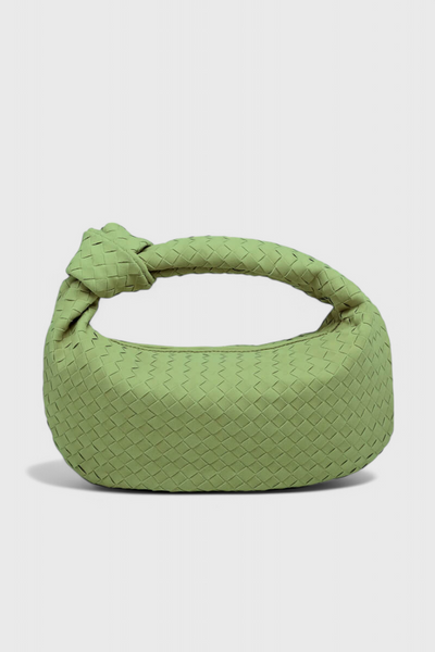 Lila Bolso Mediano Woven con Detalle de Nudo.