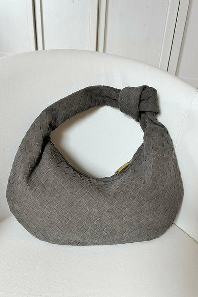 Lila Bolso Mediano Woven con Detalle de Nudo.