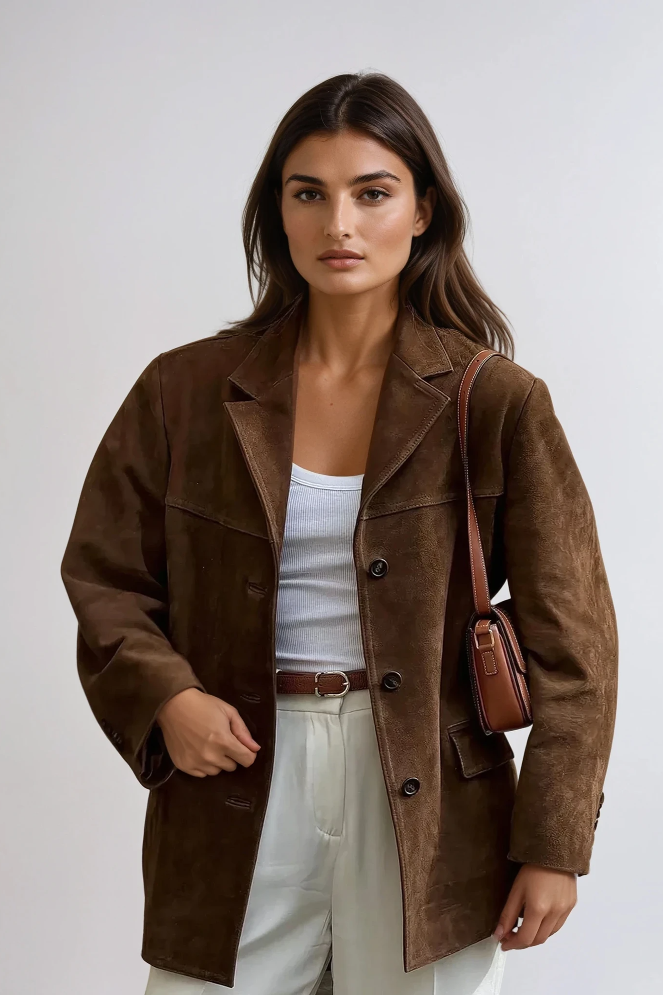 ELVORU - Suede Blazer Jacket.