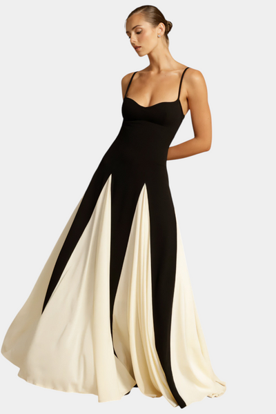 Catalina Vestido Maxi Bicolor.