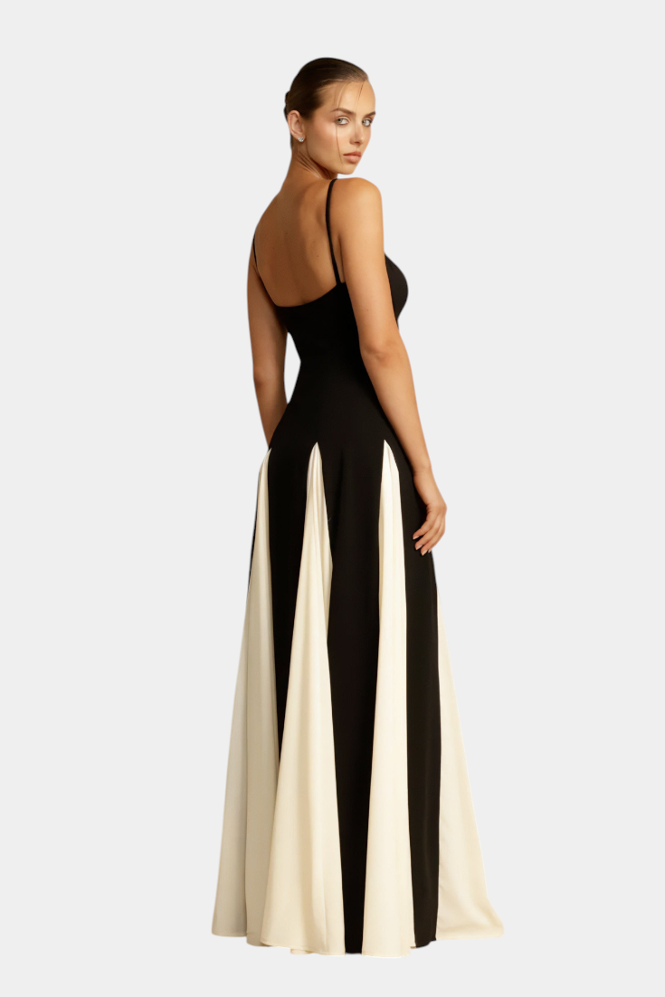 Catalina Vestido Maxi Bicolor.