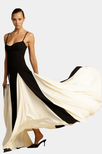 Catalina Vestido Maxi Bicolor.