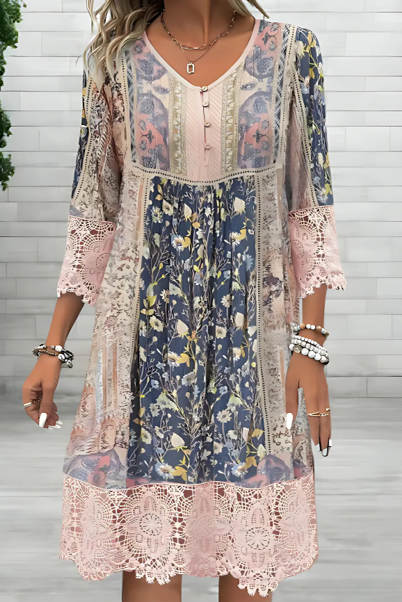 Tamara | Vestido bohemio de lujo fluido.