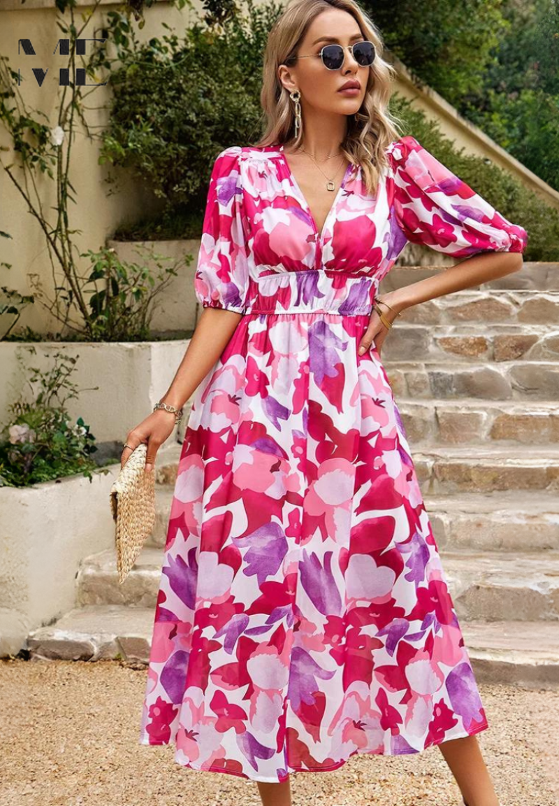 Danielle | Vestido midi de lujo atemporal.