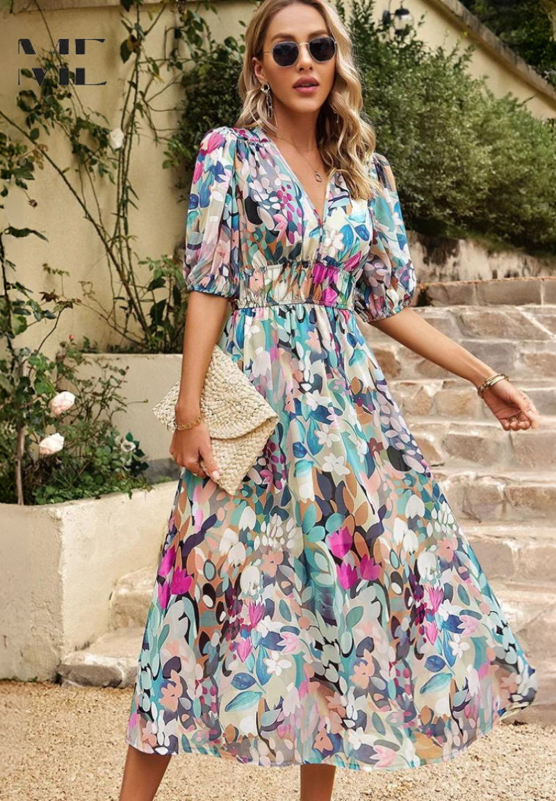 Danielle | Vestido midi de lujo atemporal.