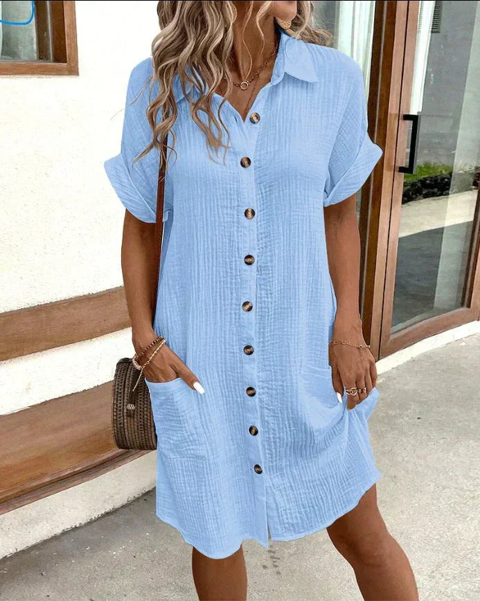 Celeste | Elegante vestido polo.