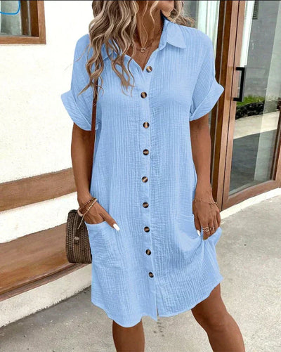 Celeste | Elegante vestido polo.