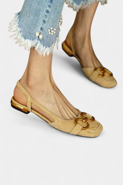 Alma Mocasines Slingback con Punta Cuadrada.