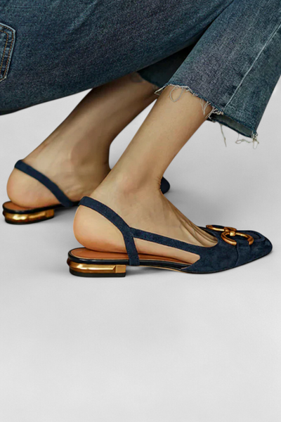 Alma Mocasines Slingback con Punta Cuadrada.