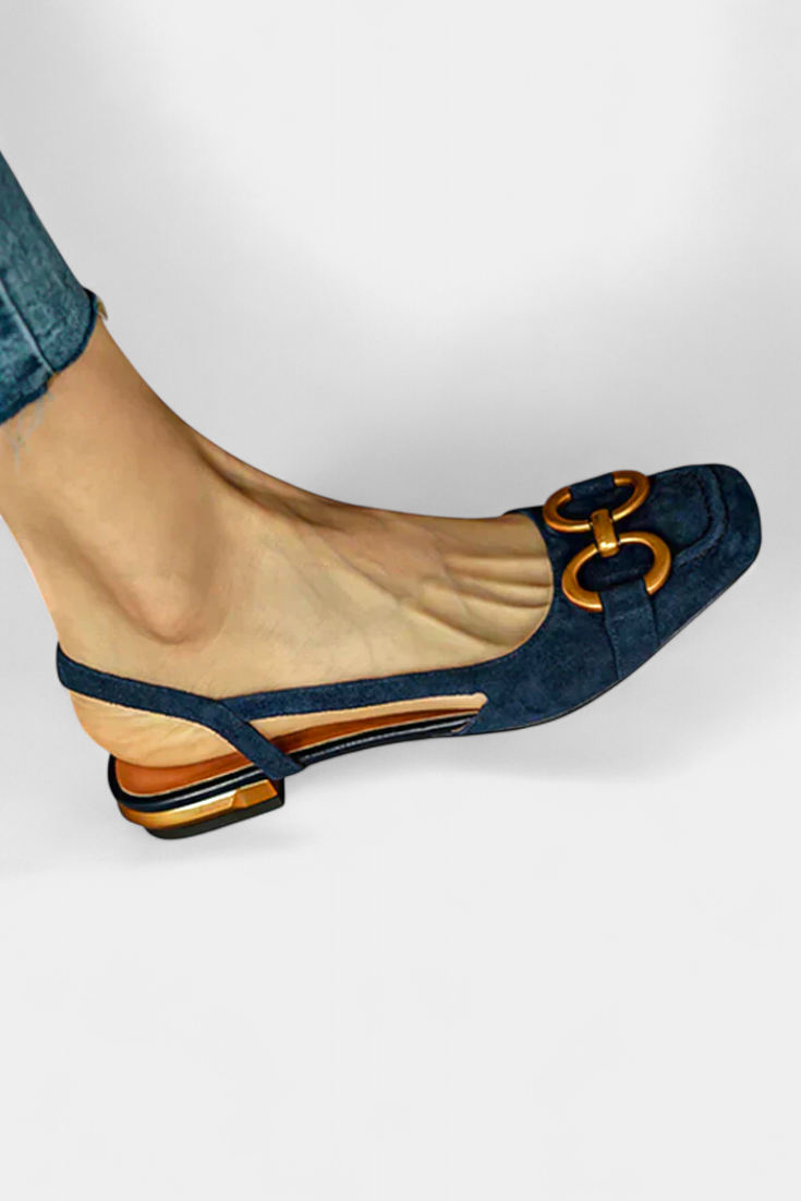 Alma Mocasines Slingback con Punta Cuadrada.
