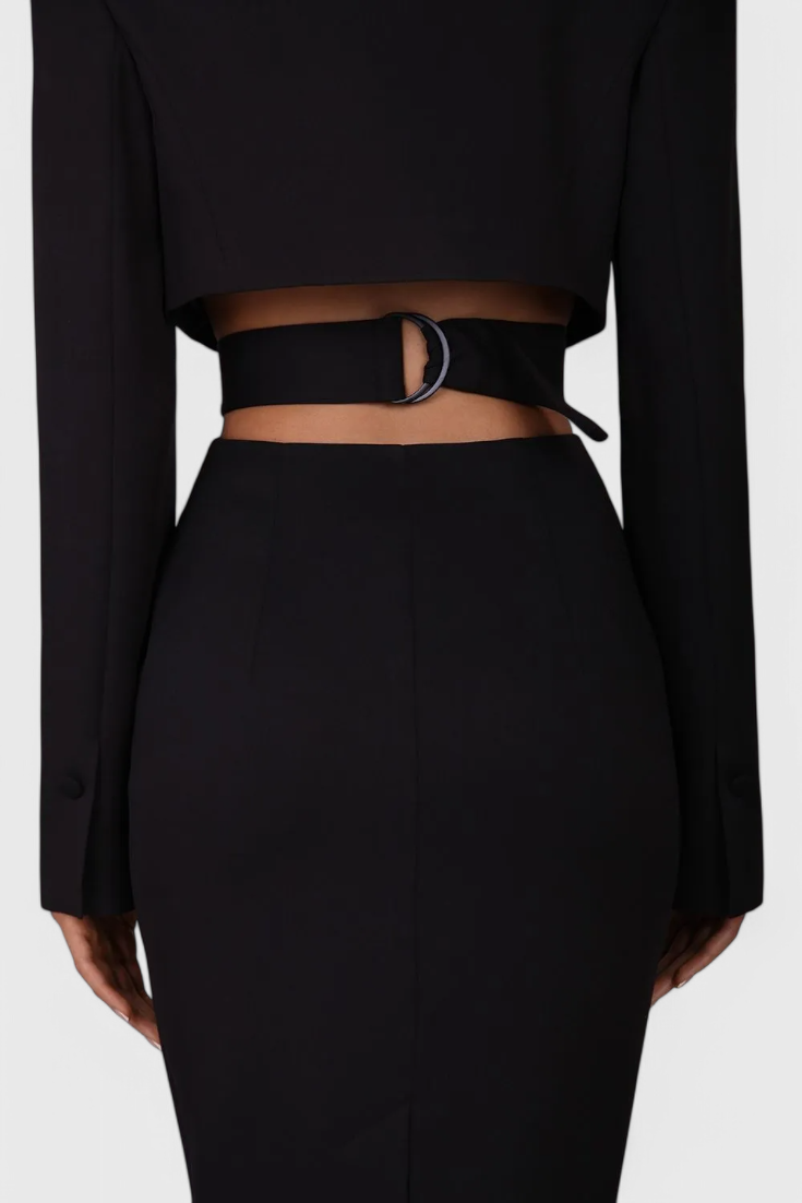 Bernice Vestido Blazer Midi con Corte.