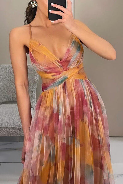 Escarcha | Vestido largo y romántico con flores.