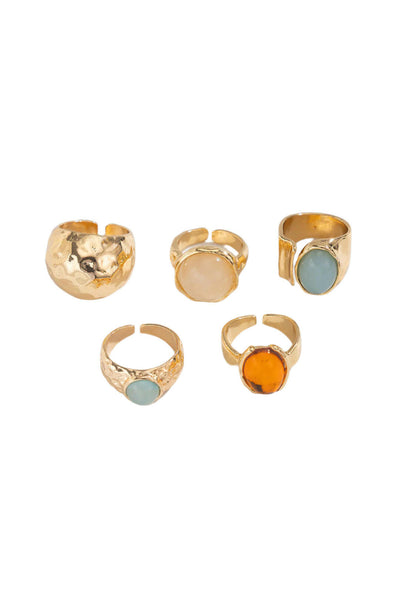 Conjunto de Anillos Abiertos con Strass.