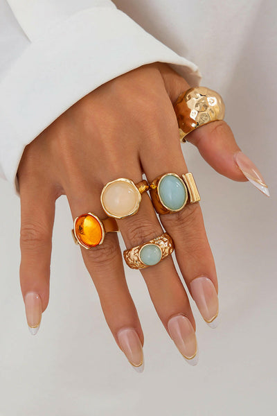 Conjunto de Anillos Abiertos con Strass.