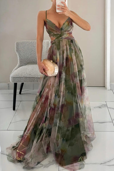 Escarcha | Vestido largo y romántico con flores.