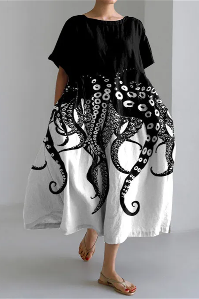 RAFFAELLA | Vestido de verano artístico con estilo único y libertad de movimiento para días casuales..