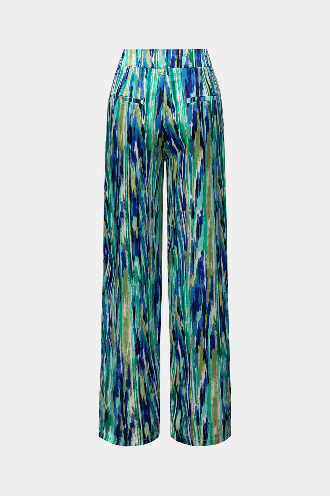 Inna Pantalones Rectos de Cintura Alta con Estampado de Mármol.