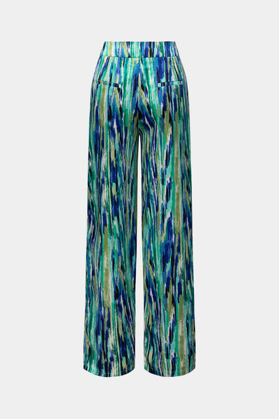 Inna Pantalones Rectos de Cintura Alta con Estampado de Mármol.