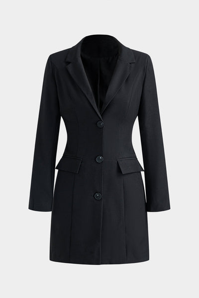 VIRENA – Tailored V-Neck Blazer Mini Dress.