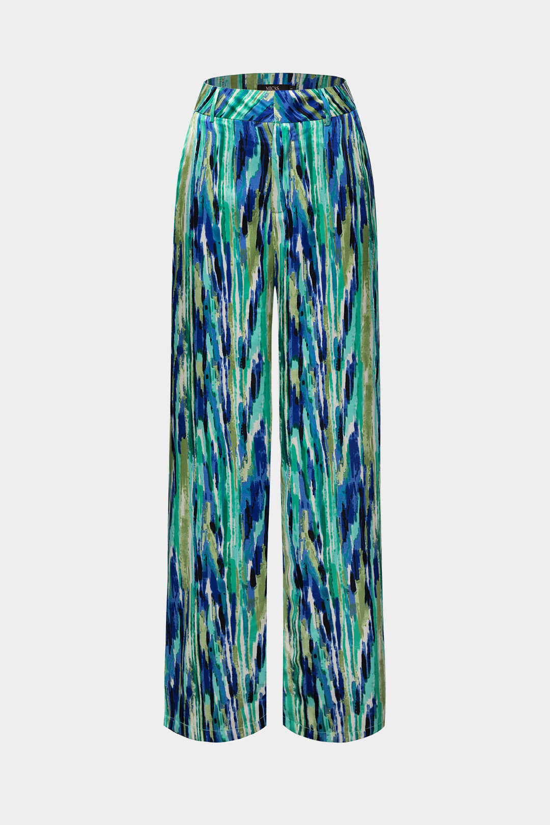 Inna Pantalones Rectos de Cintura Alta con Estampado de Mármol.