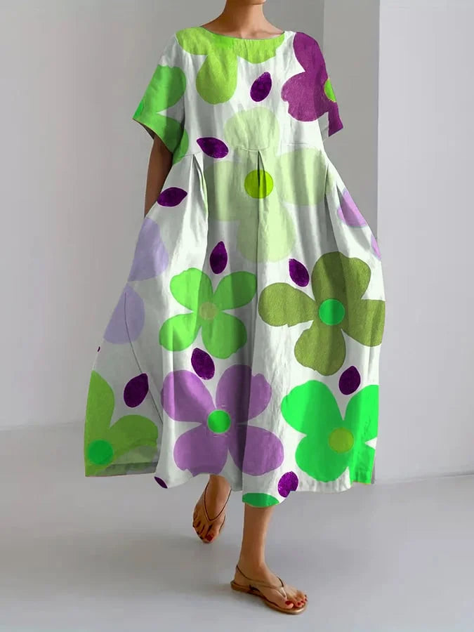 VALENTINA | Robe d'été fleurie avec coupe flatteuse et liberté de mouvement.
