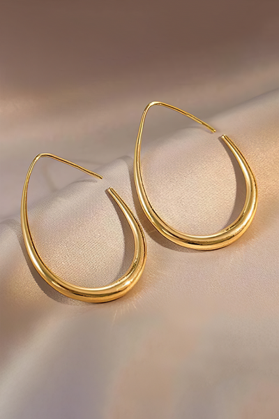 Pendientes Ovalados de Metal.