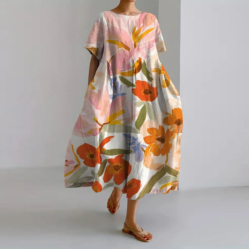 VALENTINE | Robe fleurie d'été avec une coupe flatteuse et une liberté de mouvement.