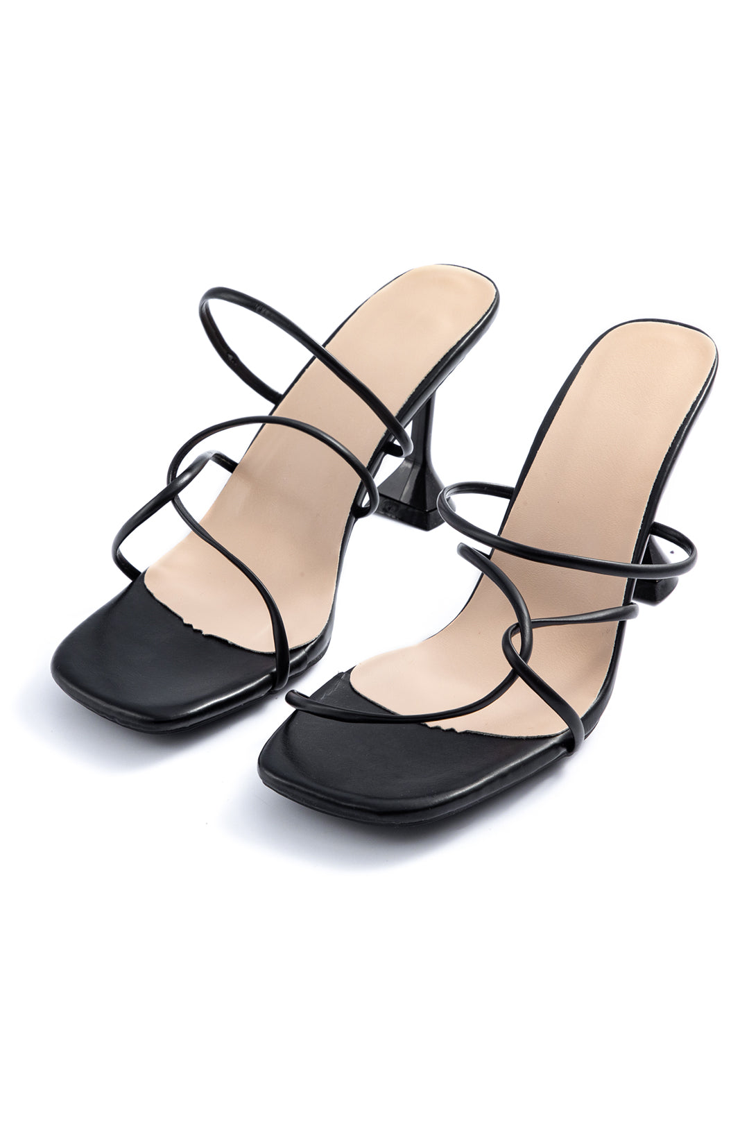 Tacones Altos Sin Correa en el Tobillo con Punta Abierta.