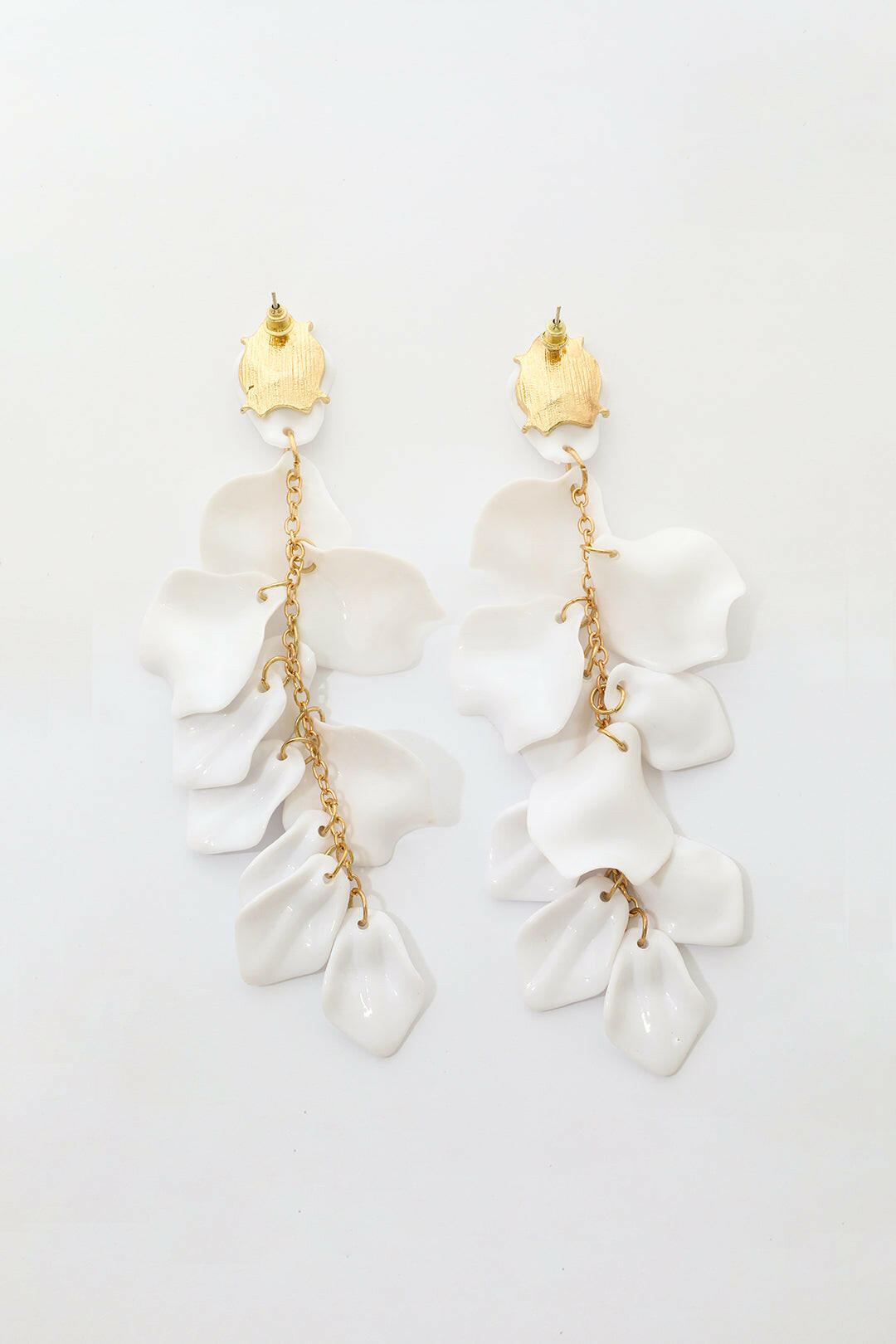 Pendientes de Gotas de Pétalos de Orquídea.