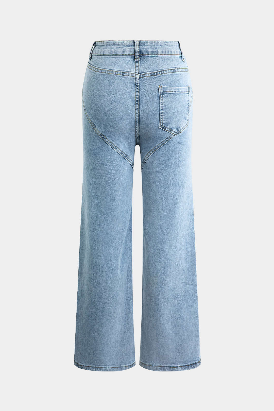 Evian Jeans Ripped Straight-Leg con Rhinestones.