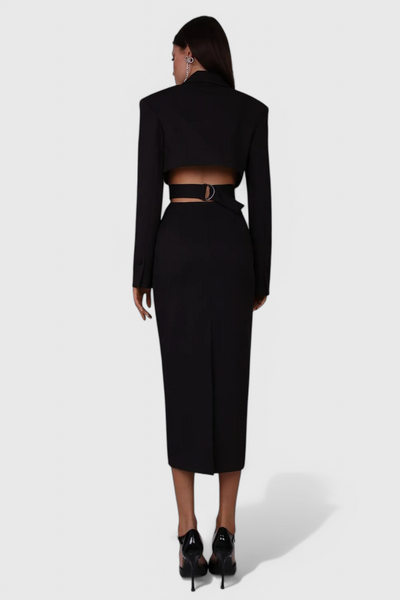Bernice Vestido Blazer Midi con Corte.