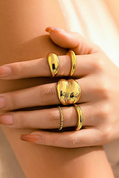 Juego de Anillos de Metal de 4 Piezas.