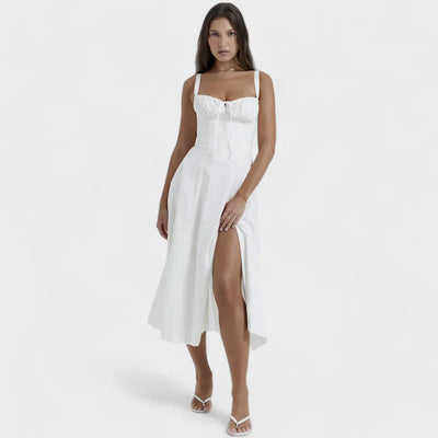 Flint Elegante Vestido de Largo Medio.