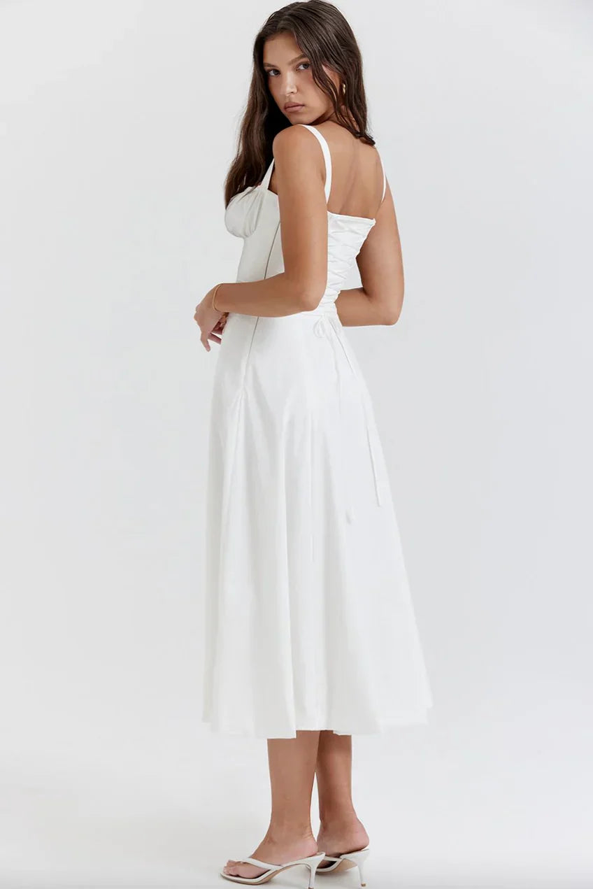 Flint Elegante Vestido de Largo Medio.